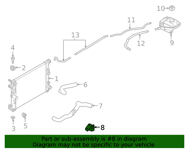 Genuine Nissan Upper Hose Support Bracket 21544-6LB0A
