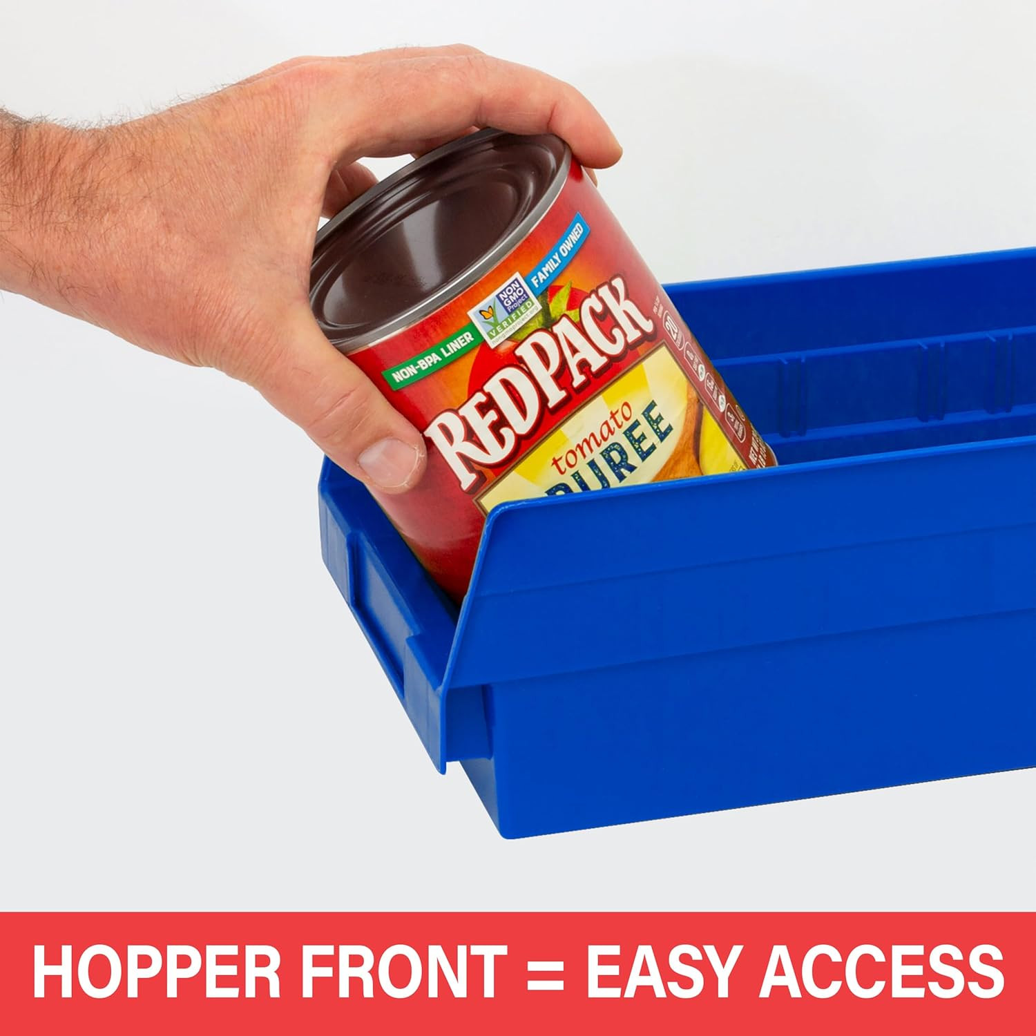30130 Plastic Shelf Bins, Heavy Duty Storage Bins for Garage, Closet, and Dra...