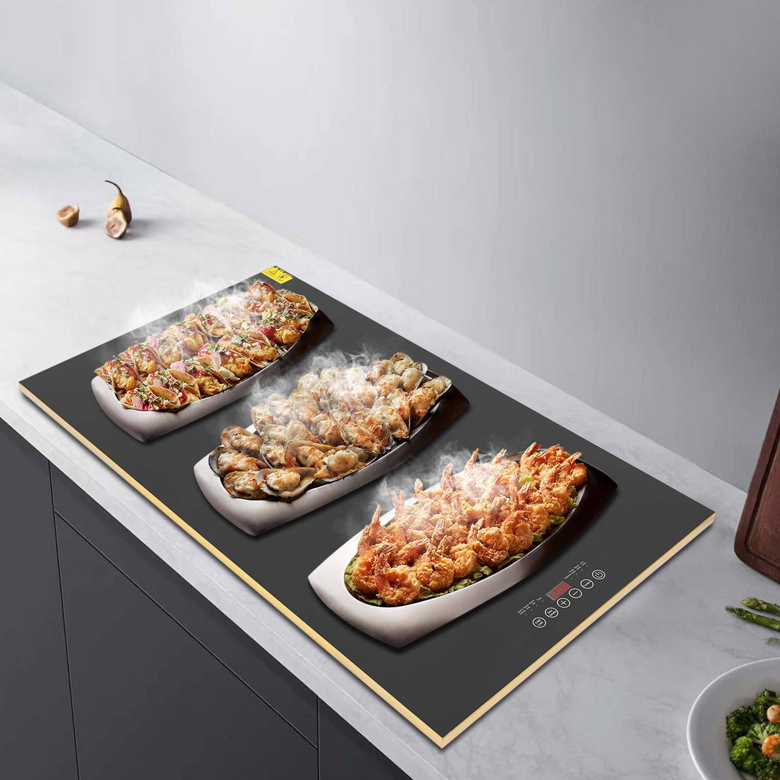 Food Warmer Plate Electric Warming Tray Food Warming Tray with Smart Display
