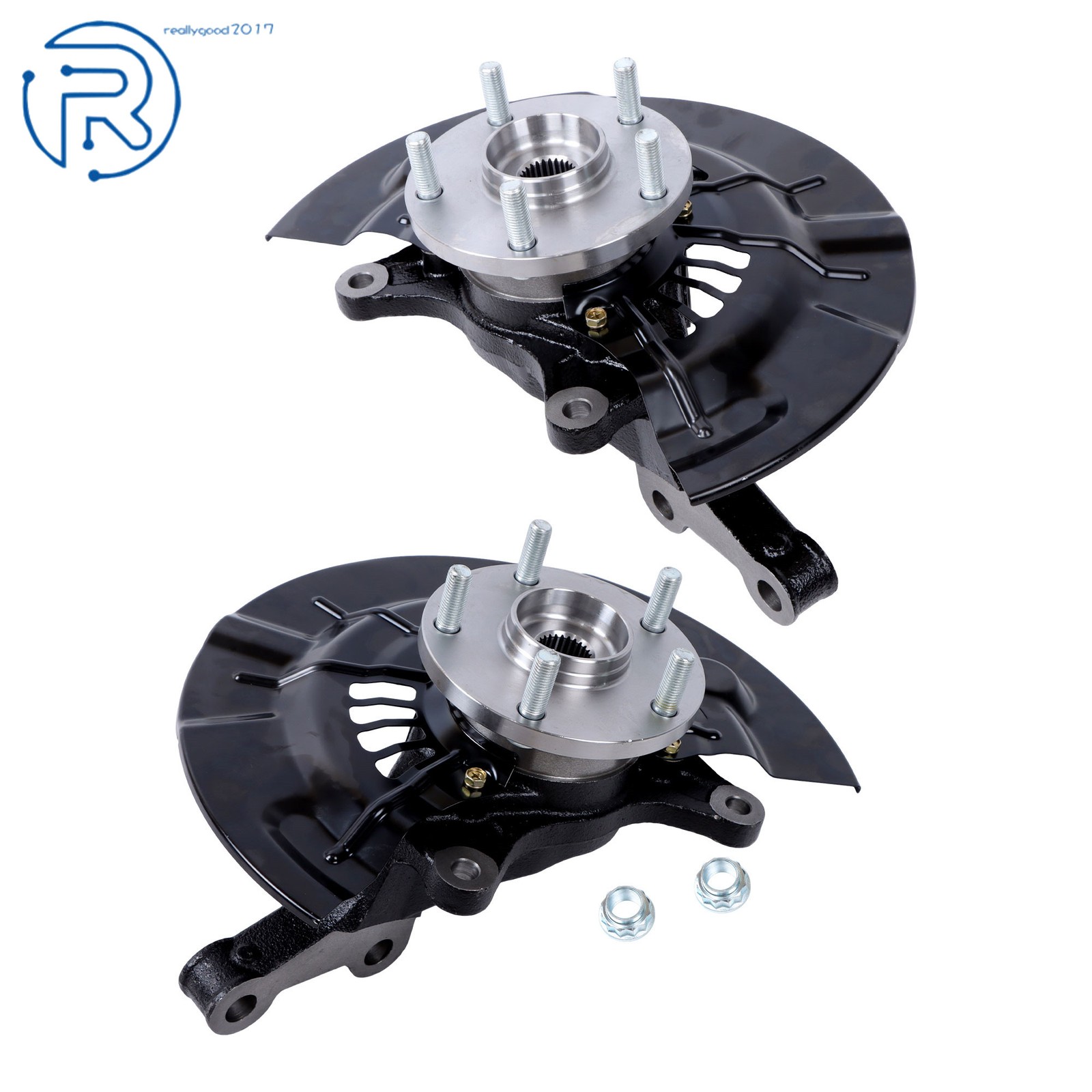 2×Front Steering Knuckle & Wheel Hub Bearing Assembly For Toyota Camry 2012-2017
