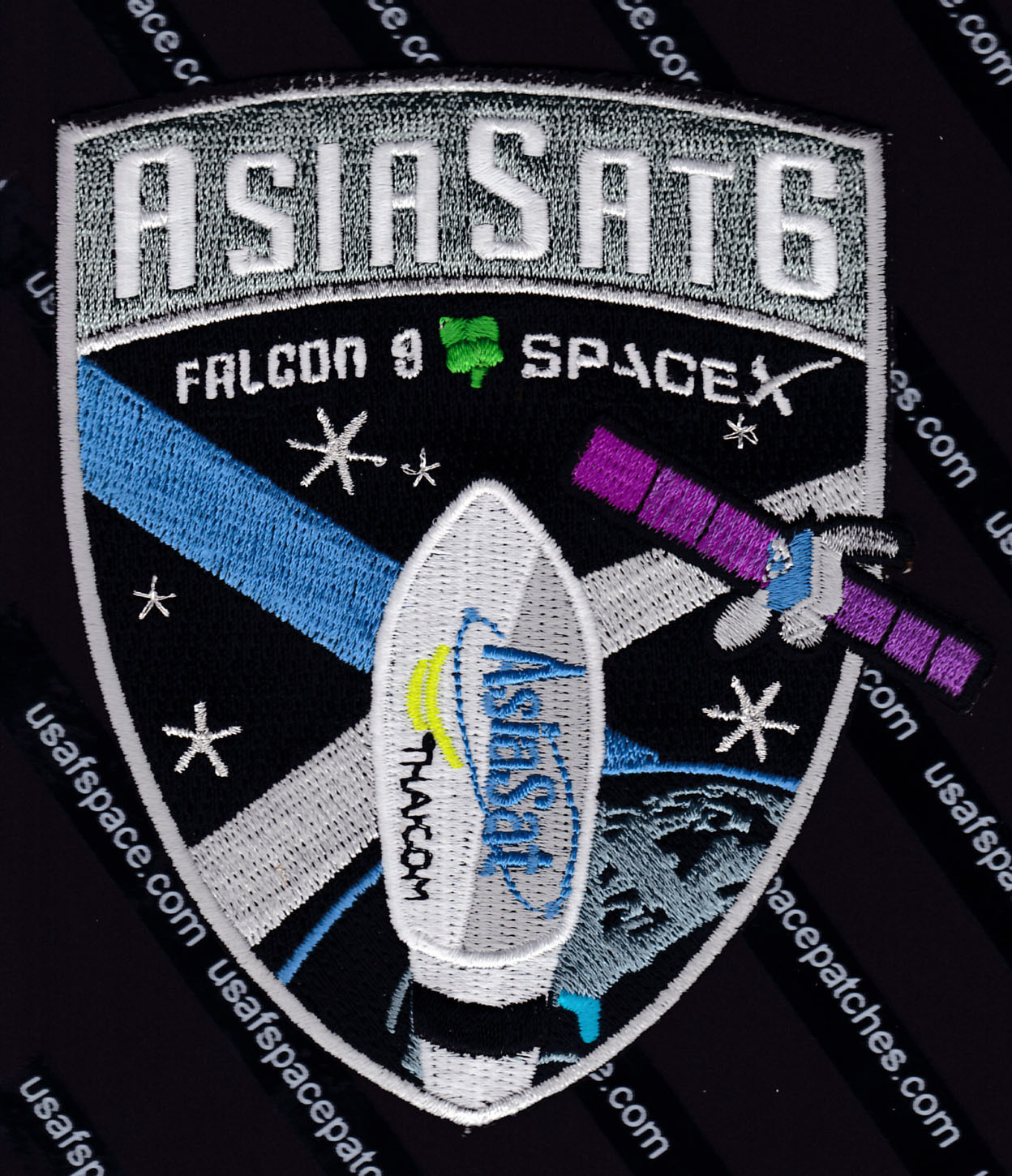 Authentic ASIASAT-6 SPACEX FALCON 9 - F-9 - 4.5" SATELLITE SPACE Mission PATCH