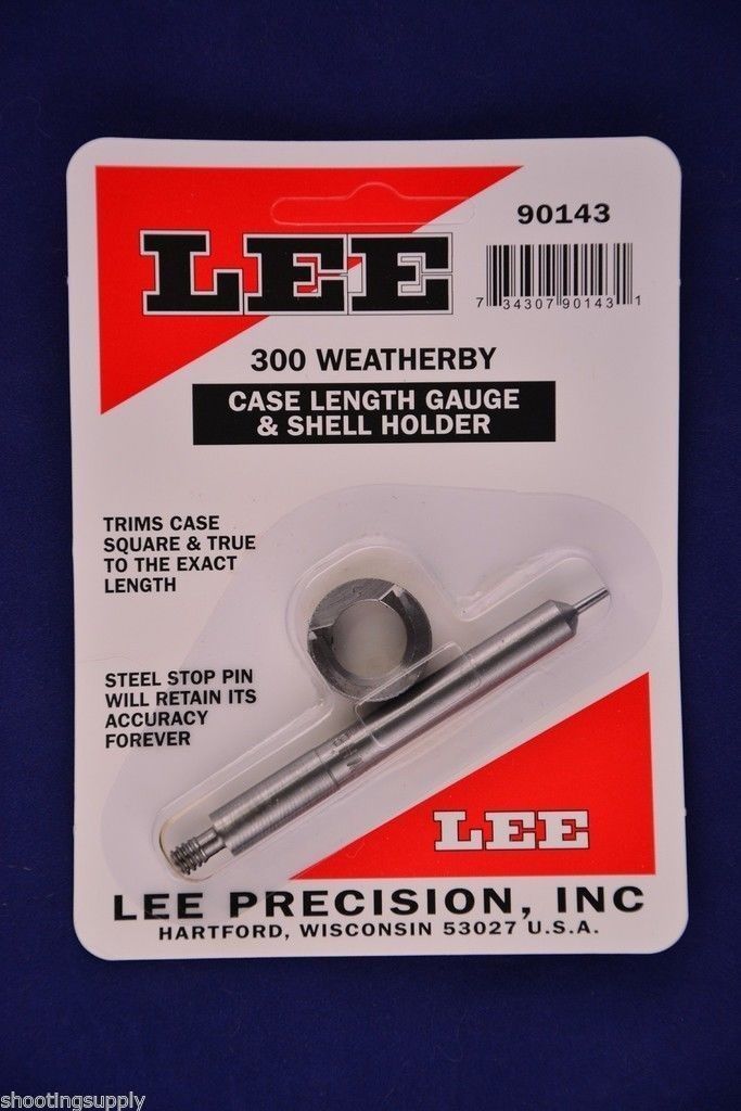 Lee 90143 Case Length Gauge & Shell Holder 300 Weatherby Magnum #90143