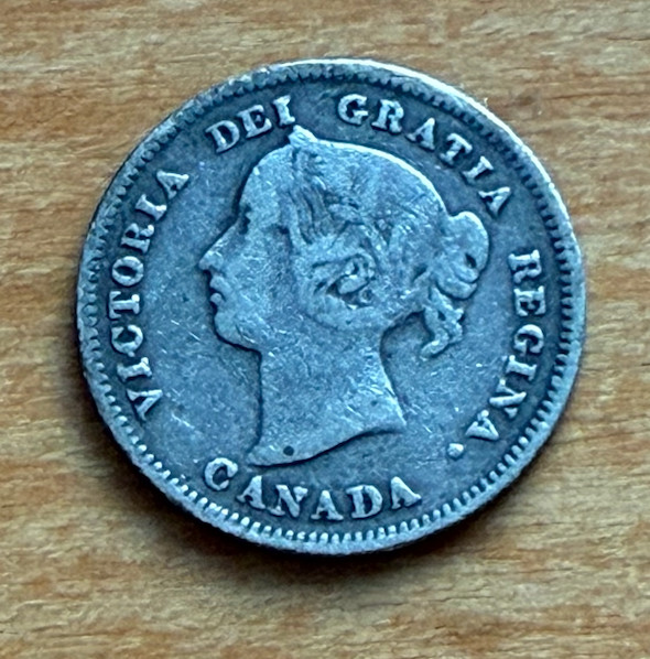 Canada 1888 Silver 5 Cents Circulated Victoria