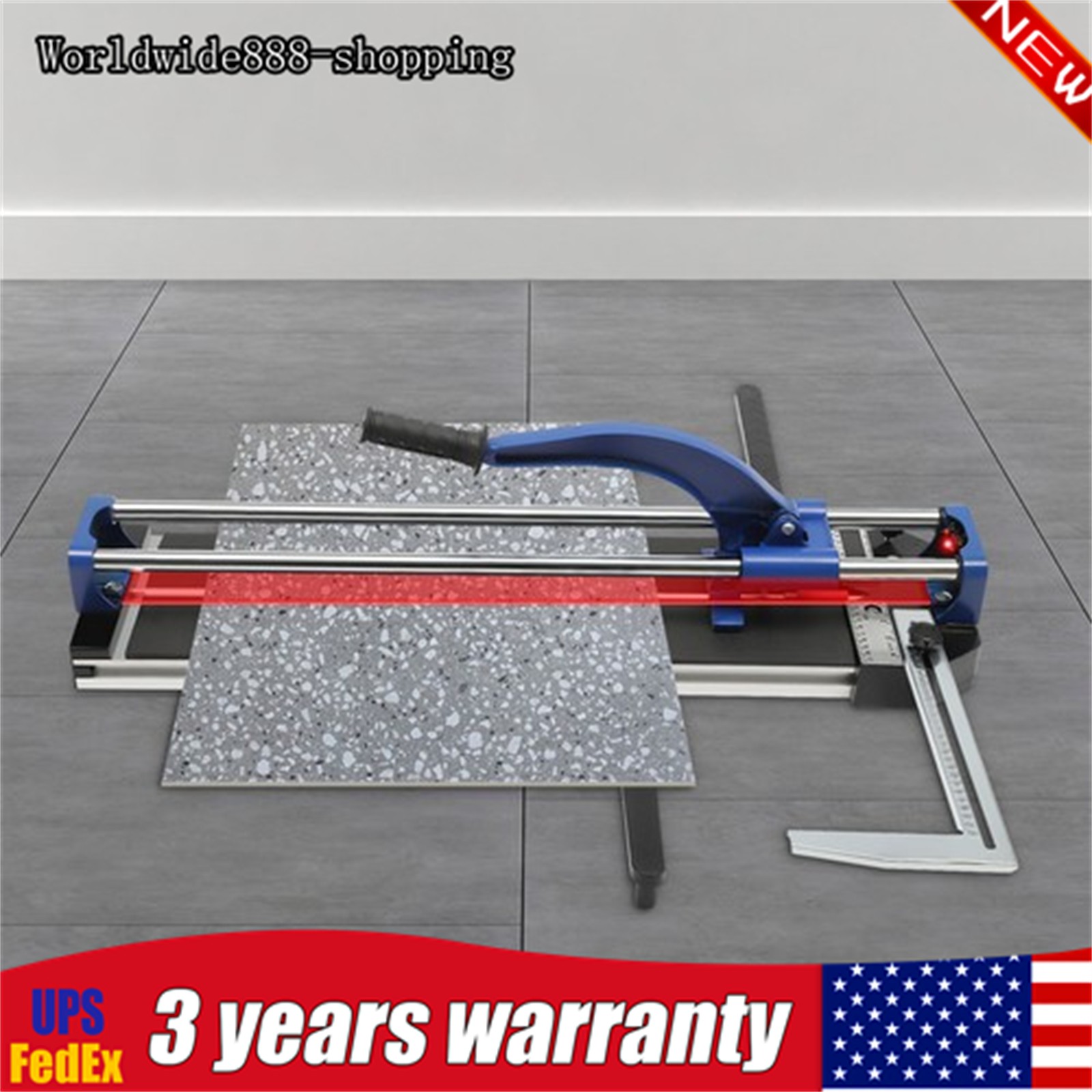 24" Manual Tile Cutter Cutting Machine 600mm Precise Industrial Heavy Duty