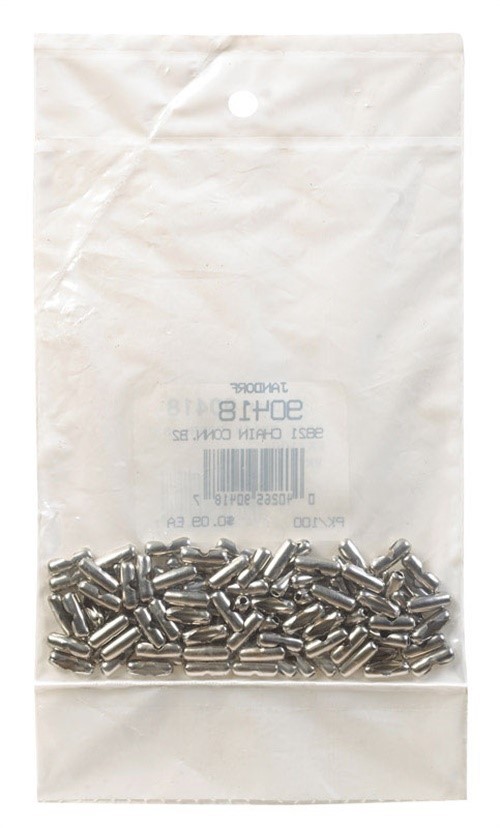 Jandorf 90418 Nickel-Plated Steel Link Together Two Beaded Chain Connector #6