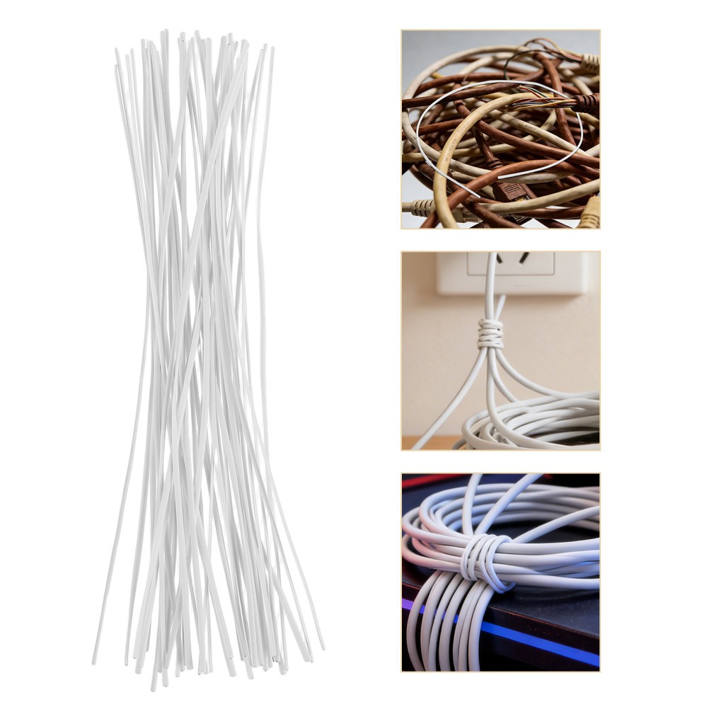 1000Pcs Heavy Duty Metal Cable Ties Reusable Wire Harness Cord Organizers White