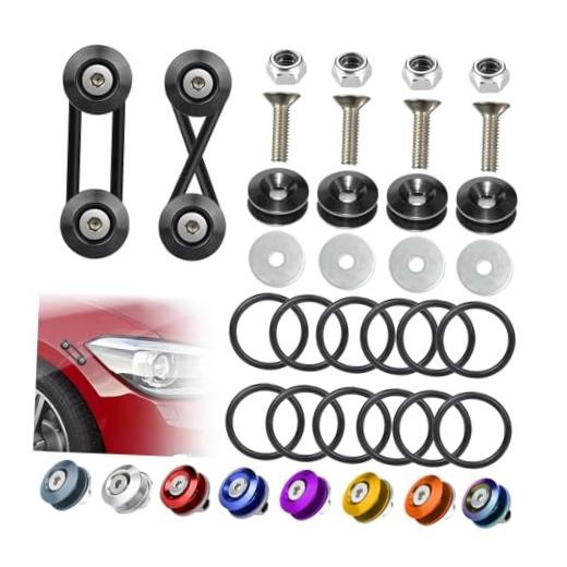 Universal Bumper Clips, Front Rear Bumper Quick Release Kit, Bumper 2set Black