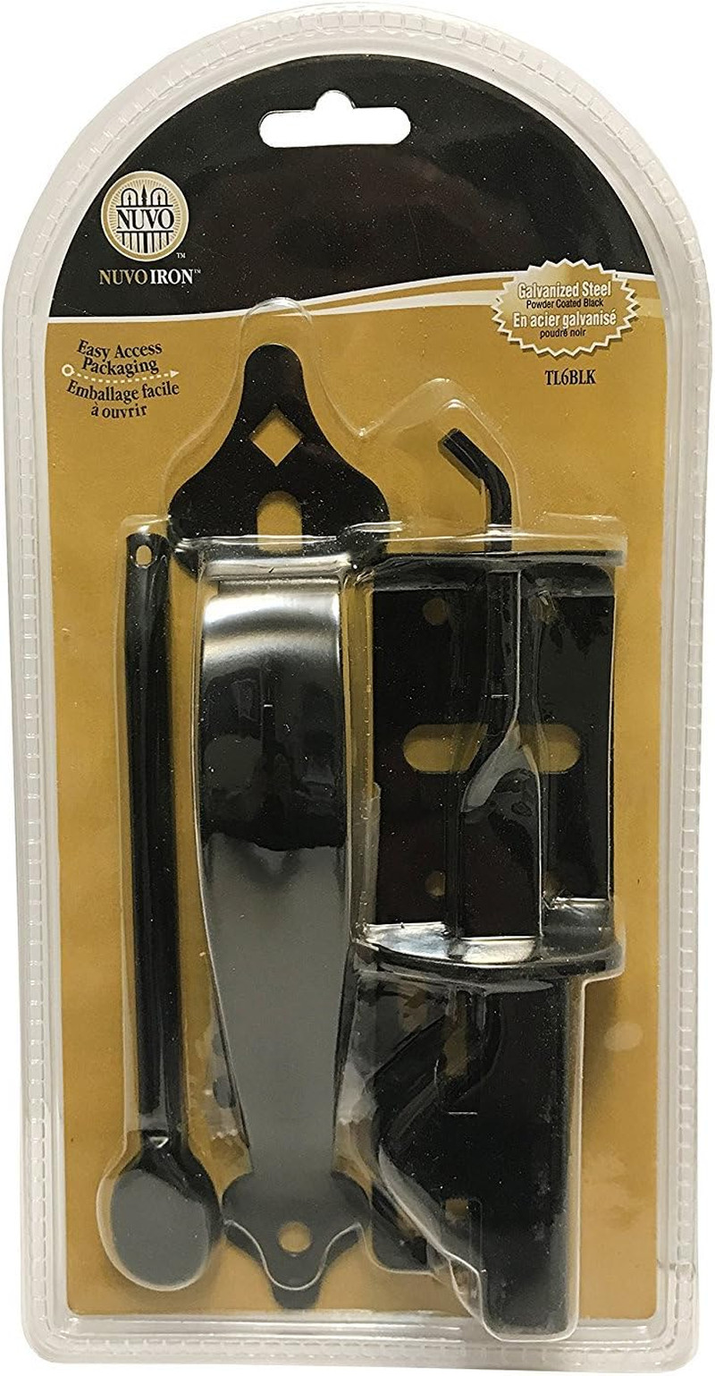 Nuvo Iron Black Galvanized Steel 6" Thumb Latch - Gate Hardware