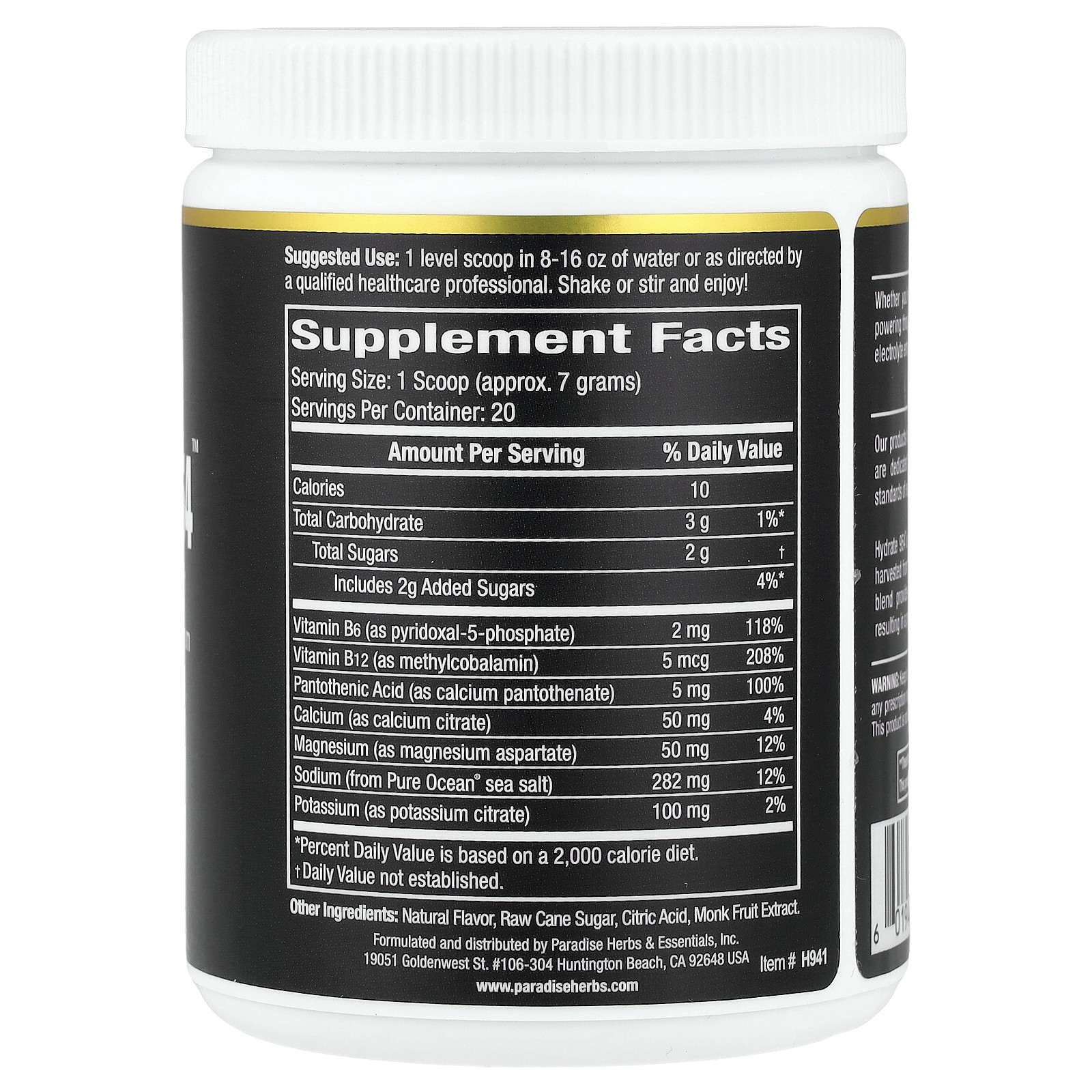 Hydrate 954™, Electrolyte Enhancer, Tropical, 4.94 oz (140 g)