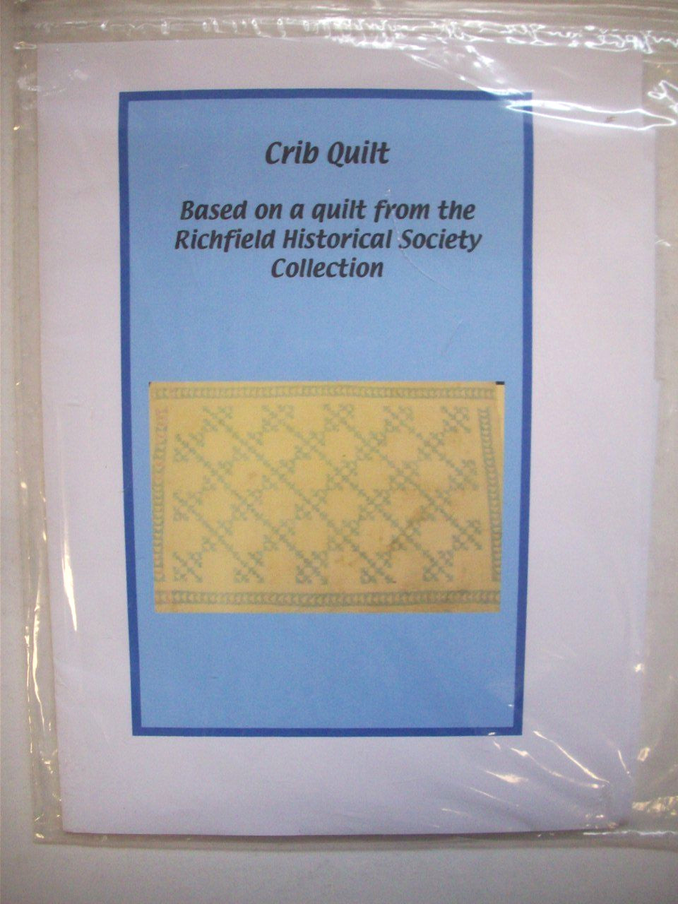Historical Society Baby Crib Quilt pattern
