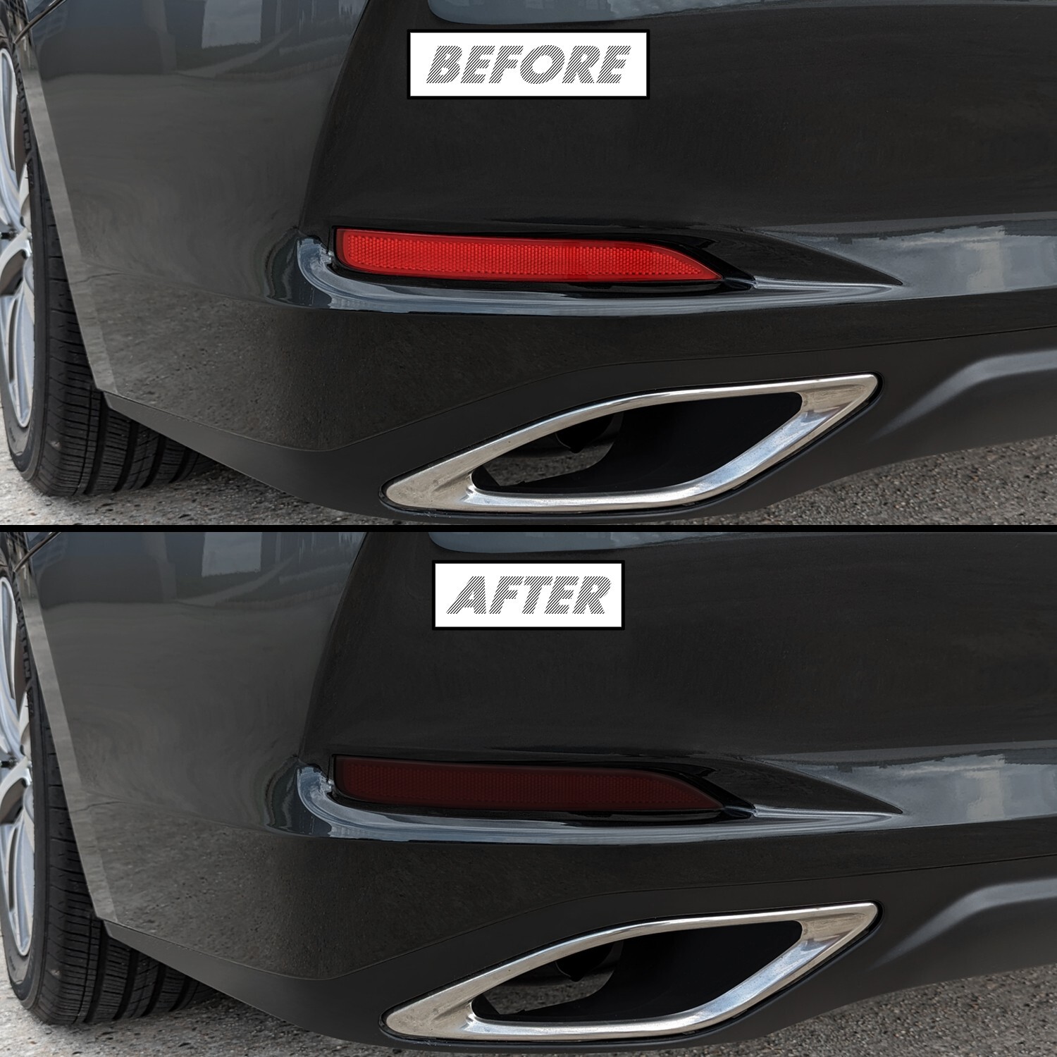 FOR 19-23 Lexus ES Rear Reflector SMOKE PreCut Vinyl Tint Overlays