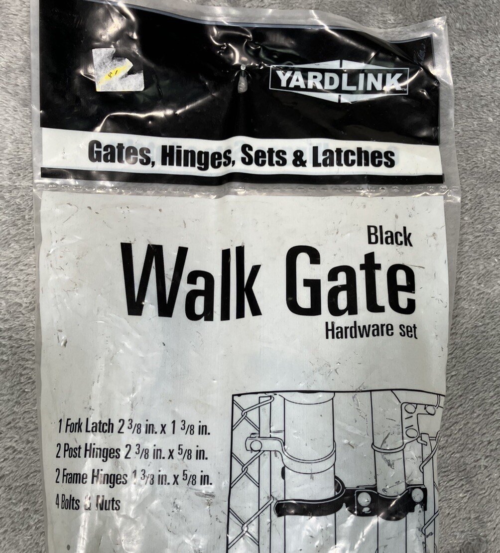 Yardlink Black Walk Gate Hardware Set - Latches And Hinges - 662848