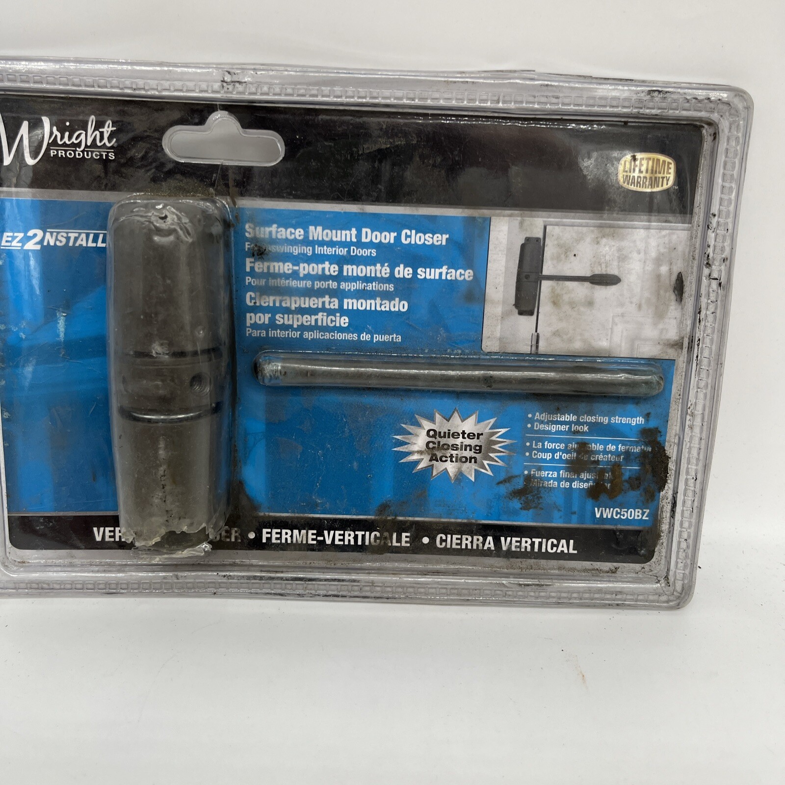Wright Products Surface Mount Vertical Door Closer (VWC50BZ)