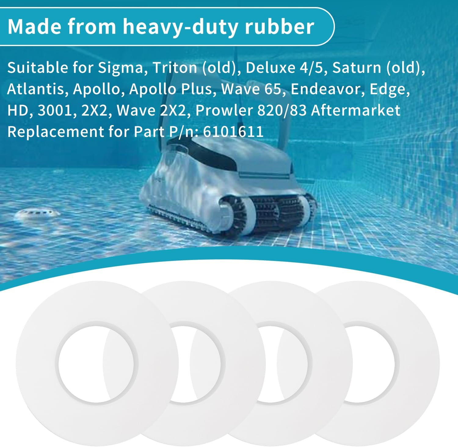 4-Pack Climbing Rings Replacement for Dolphin Maytronics Nautilus Robotic Pool C