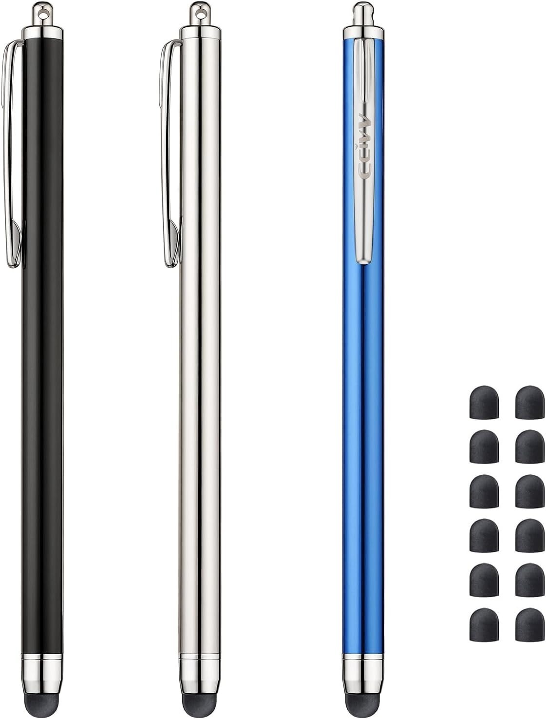Precision 3-Piece Touchscreen Stylus Set with Replaceable Tips