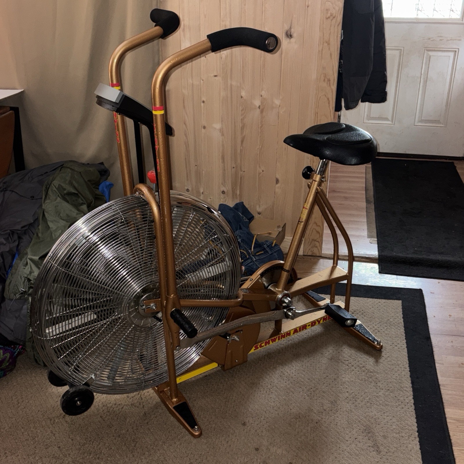 Vintage Schwinn AirDyne Dual Action Stationary Exercise Bike Gold-Lansing MI