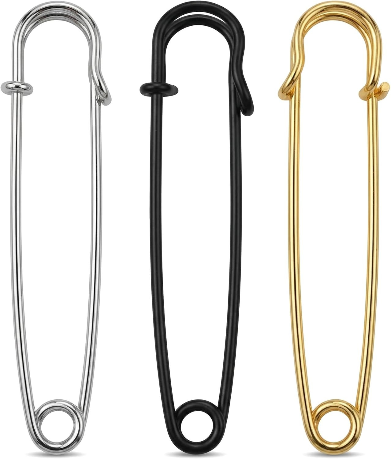 15Pcs Extra Large Heavy Duty Safety Pins, 4 Inch Jumbo Big Giant Safety Pins, 3