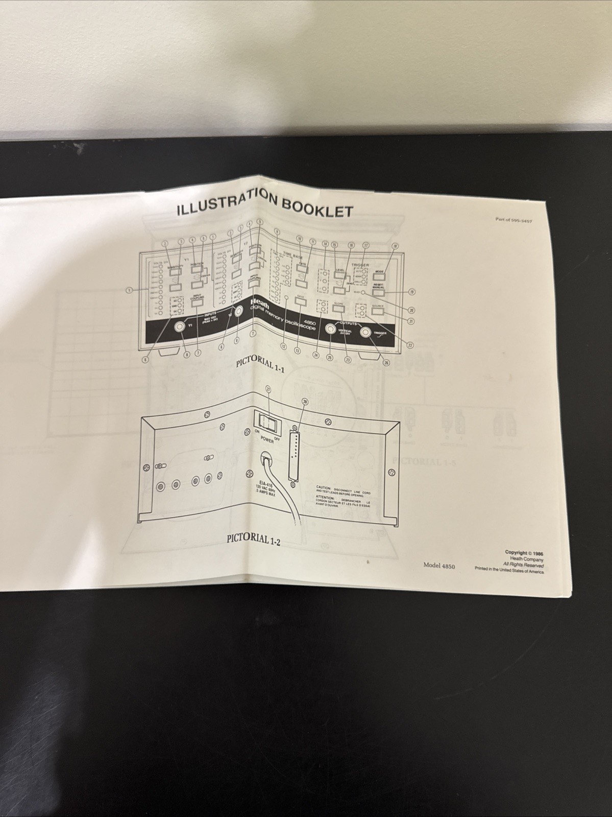 Heathkit Model 4850 Illustration Booklet Part Pictorial