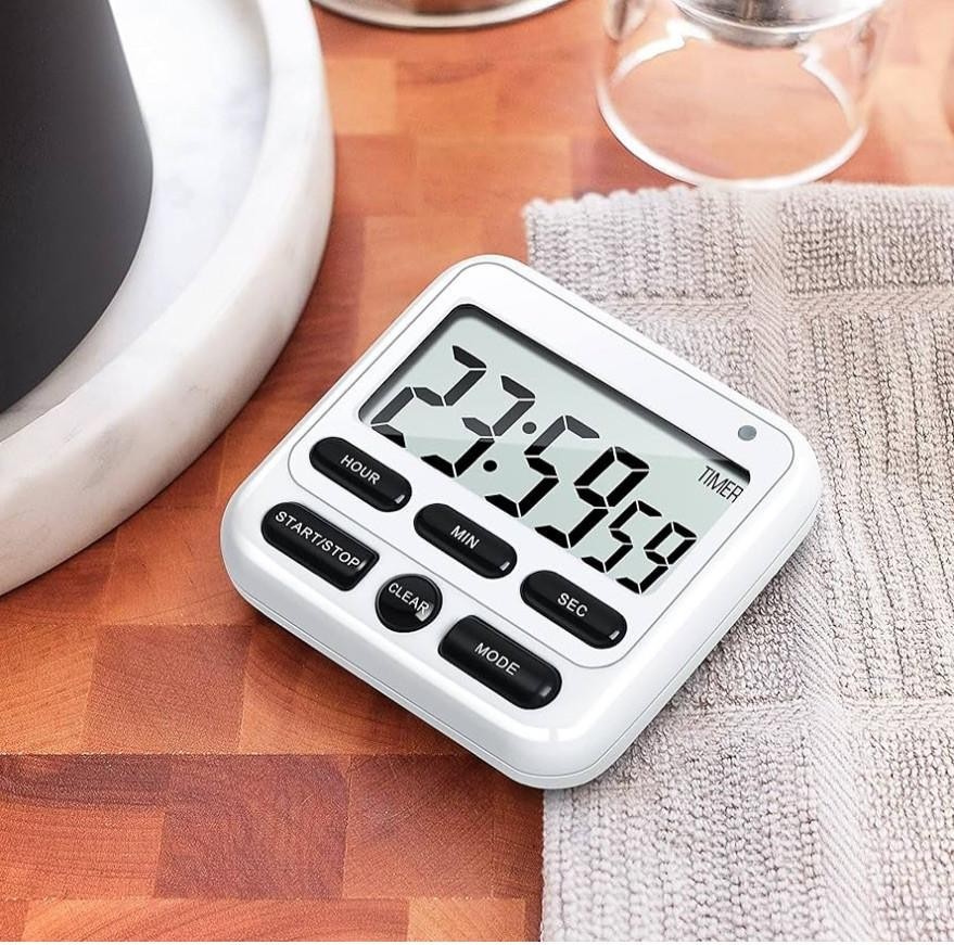 Ktkudy digital kitchen timer With 24 Hour Clock And alarm