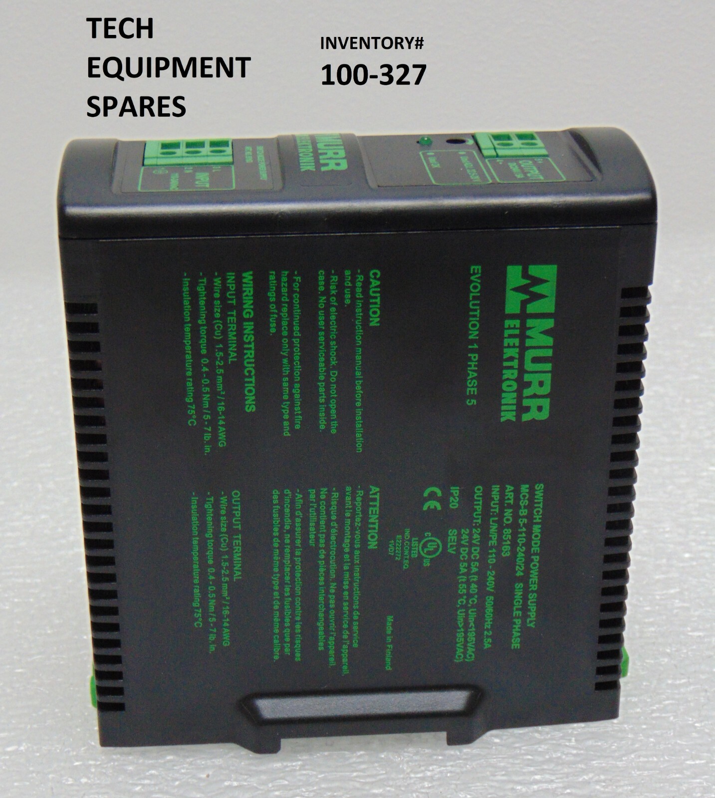 Murr Electronik MCS-B 5-110-240/24 Switch Mode Power Supply *used working