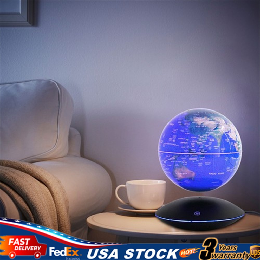 LED Globe Magnetic Levitation Floating Globe Light World Map Rotating Night Lamp