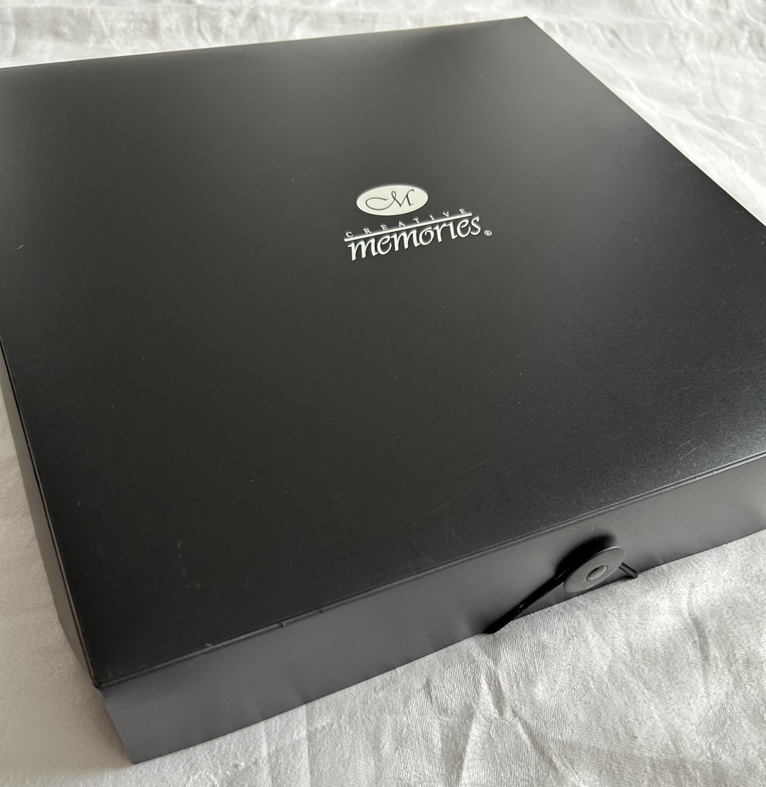 CREATIVE MEMORIES Crop Talk Power Layout Guides for SCRAPBOOK Black Storage Box