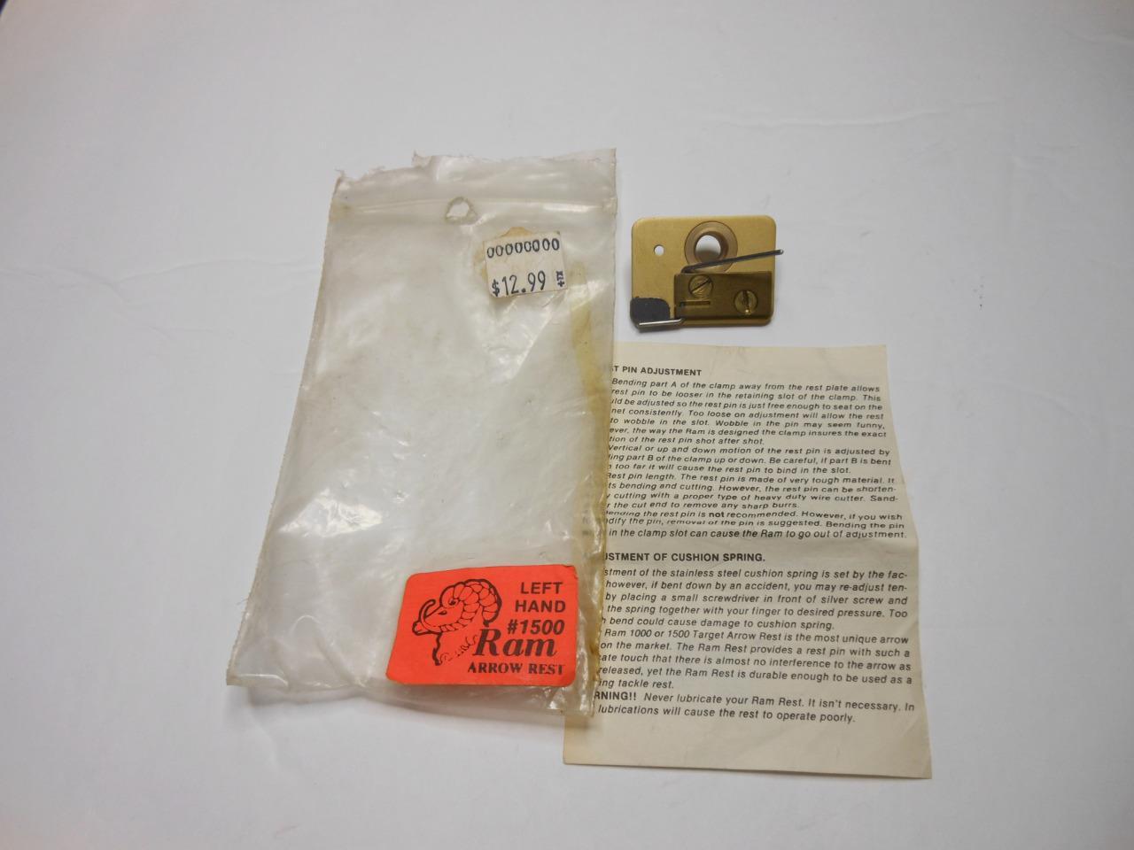 RARE NEW VINTAGE RAM MAGNETIC FLIPPER BRASS RECURVE ARROW REST LEFT HAND USA