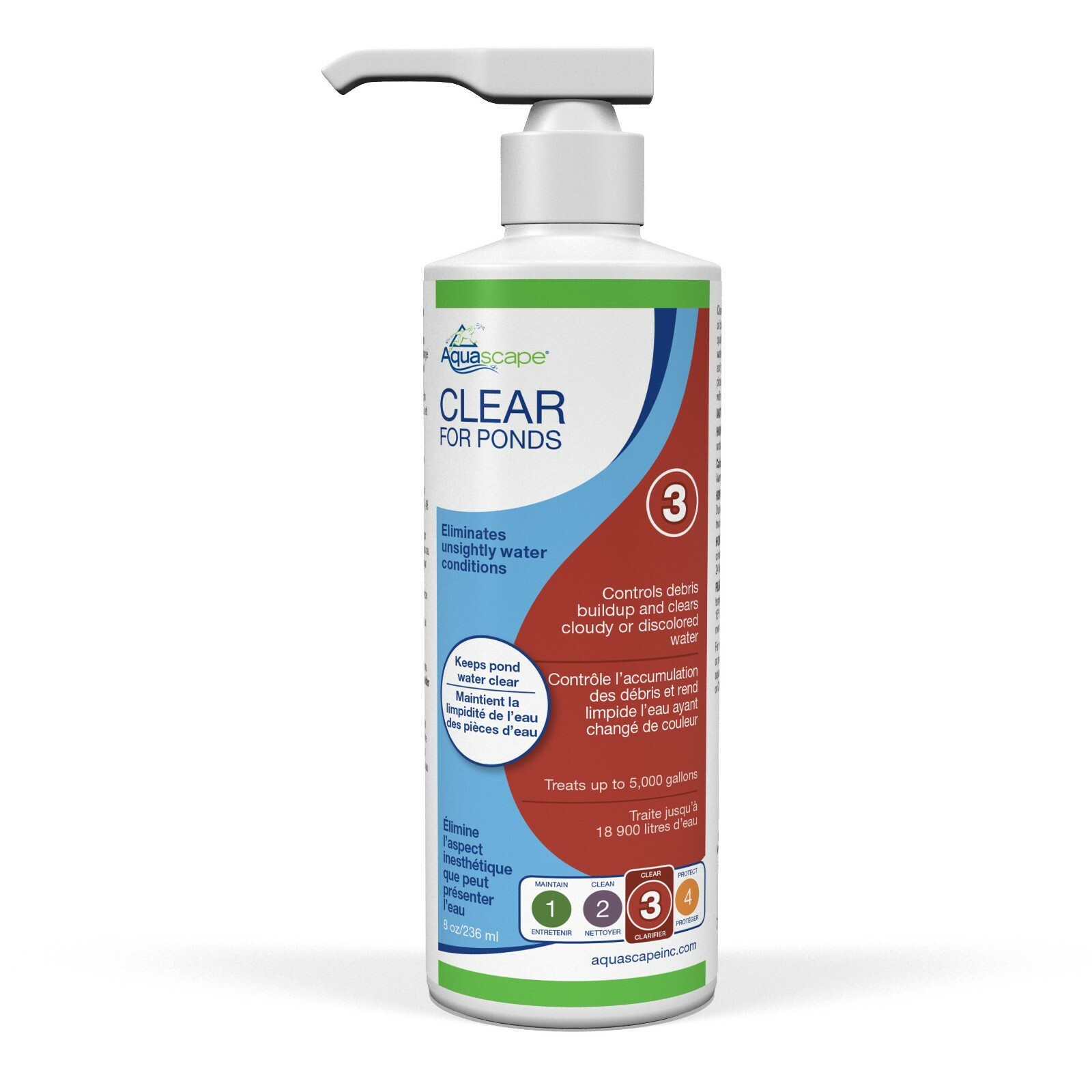 AQUASCAPE #96065 CLEAR for PONDS 8 oz /236 ml Treats up to 5,000 gallons
