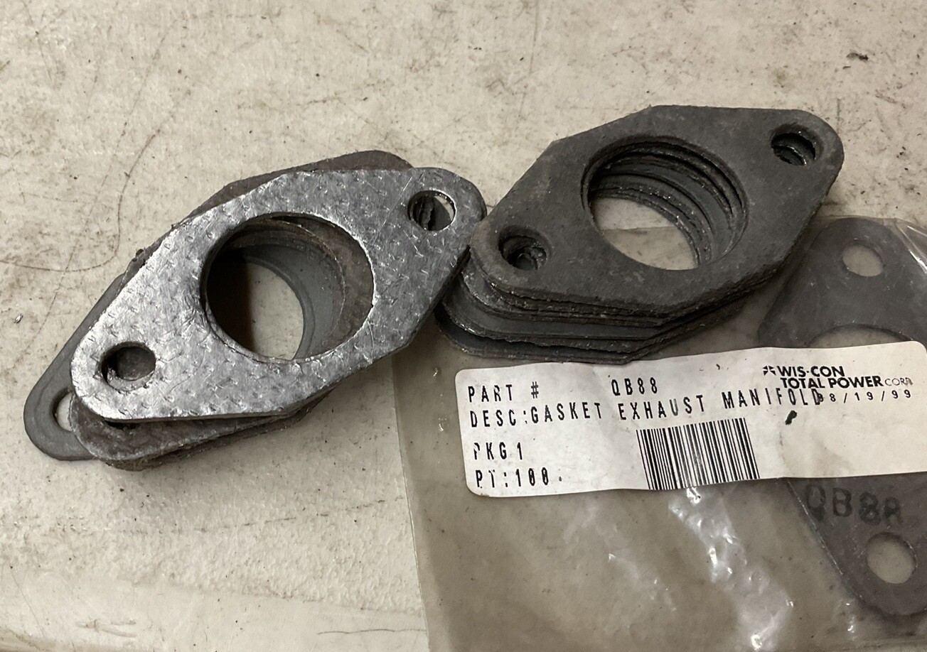 OEM Wisconsin QB 88 exhaust manifold gasket lot of two NOS