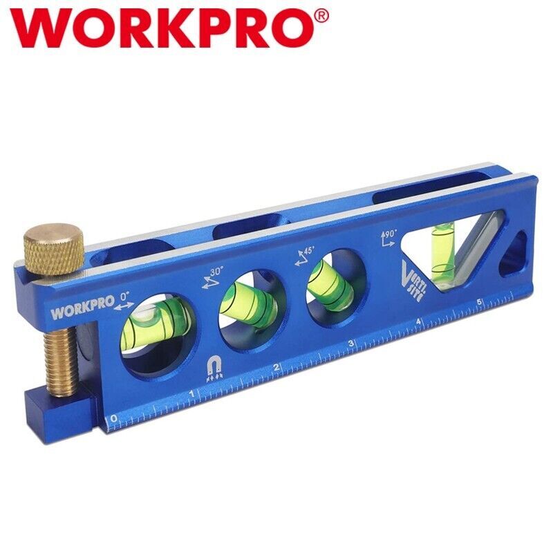 WORKPRO 6-1/2 inch Torpedo Level Magnetic Verti. Site 4 Vial for Bending Conduit
