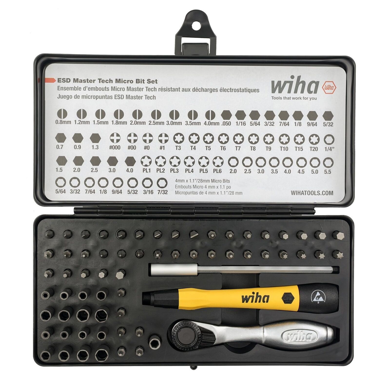 65 Piece System 4 ESD Safe Master Technician Ratchet and MicroBits Set