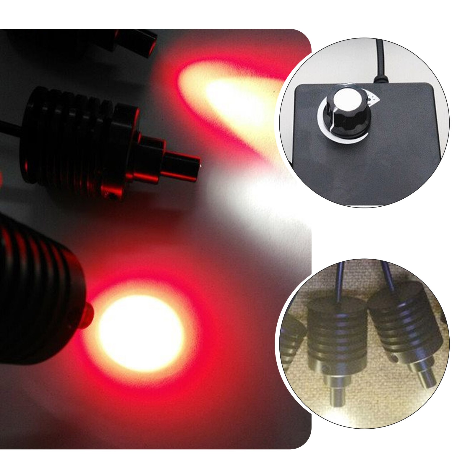 Adjustable LED Coaxial Light Source Microscope Spot Lamp Brightness 90V-240V