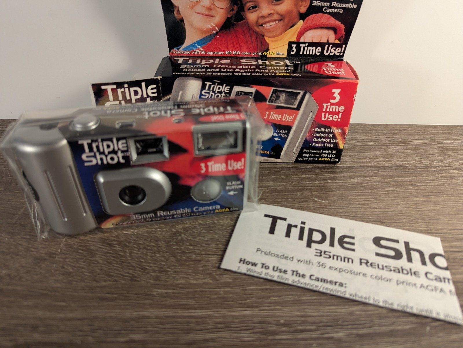 Triple Shot 35mm Reusable Camera 3 Time Use Exp 2006 Sealed NOS
