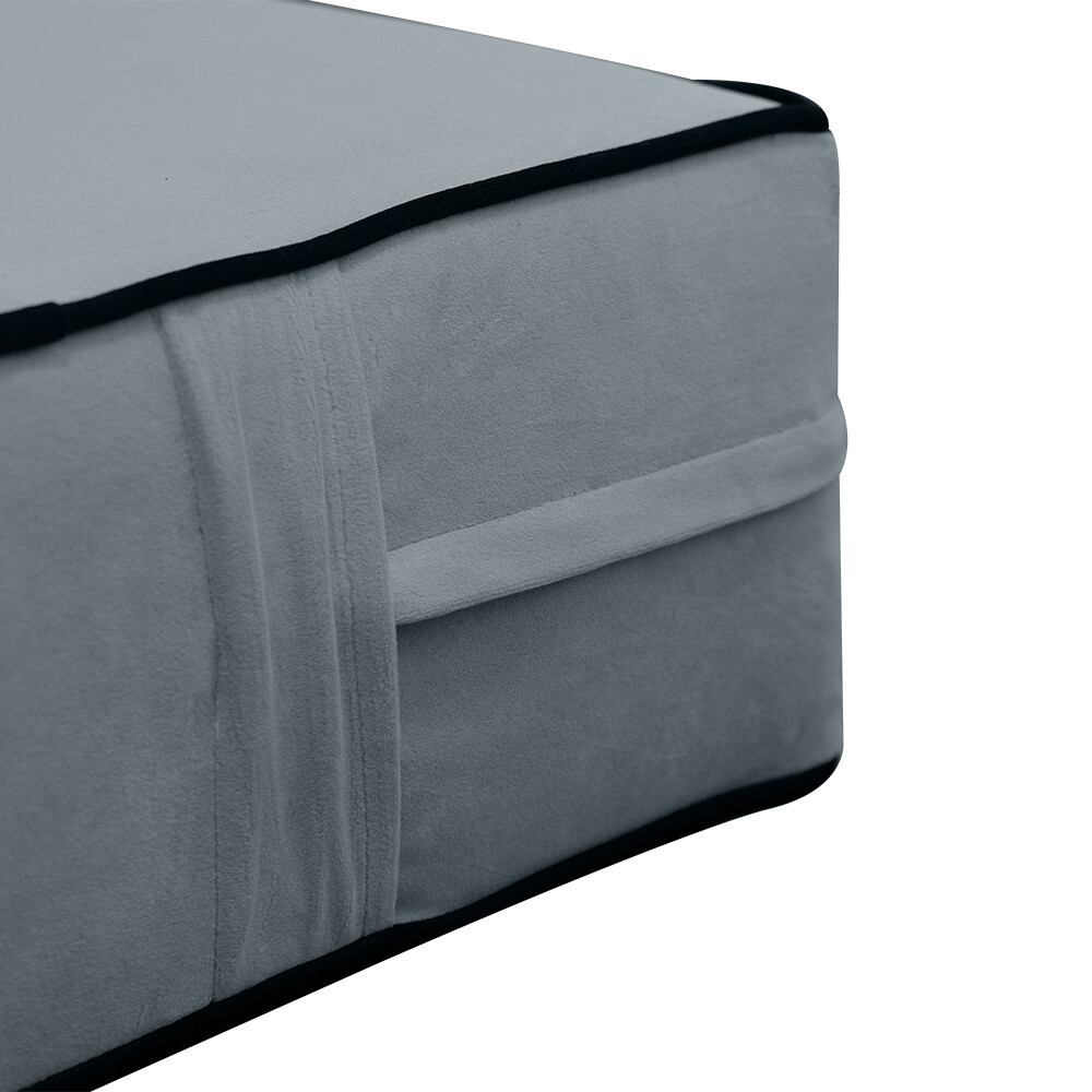 Contrast Pipe 8" Twin 75x39x8 Velvet Indoor Daybed Mattress |COVER ONLY|-AD347