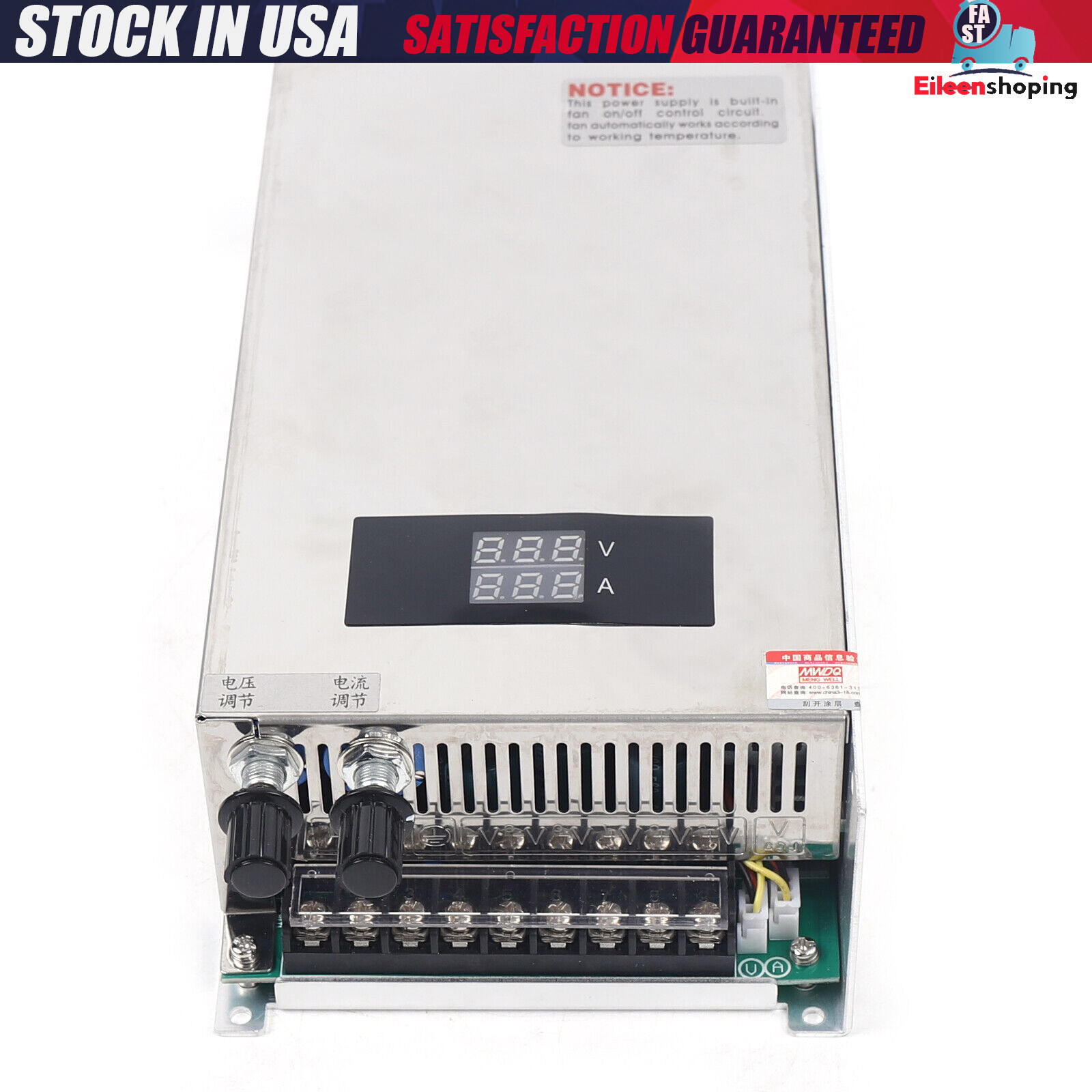 Adjustable Switching Power Supply AC 0-48V DC 1000W 48V 20A Voltage & Current