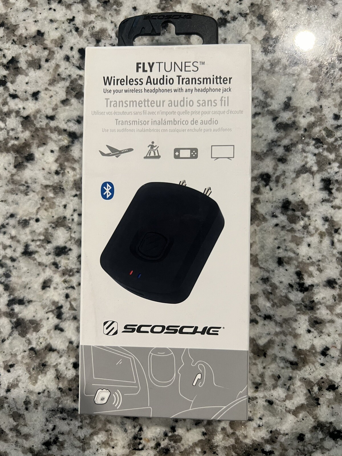 New SCOSCHE BTTWT-SP Wireless Universal  Audio Transmitter for Airplane 3.5mm