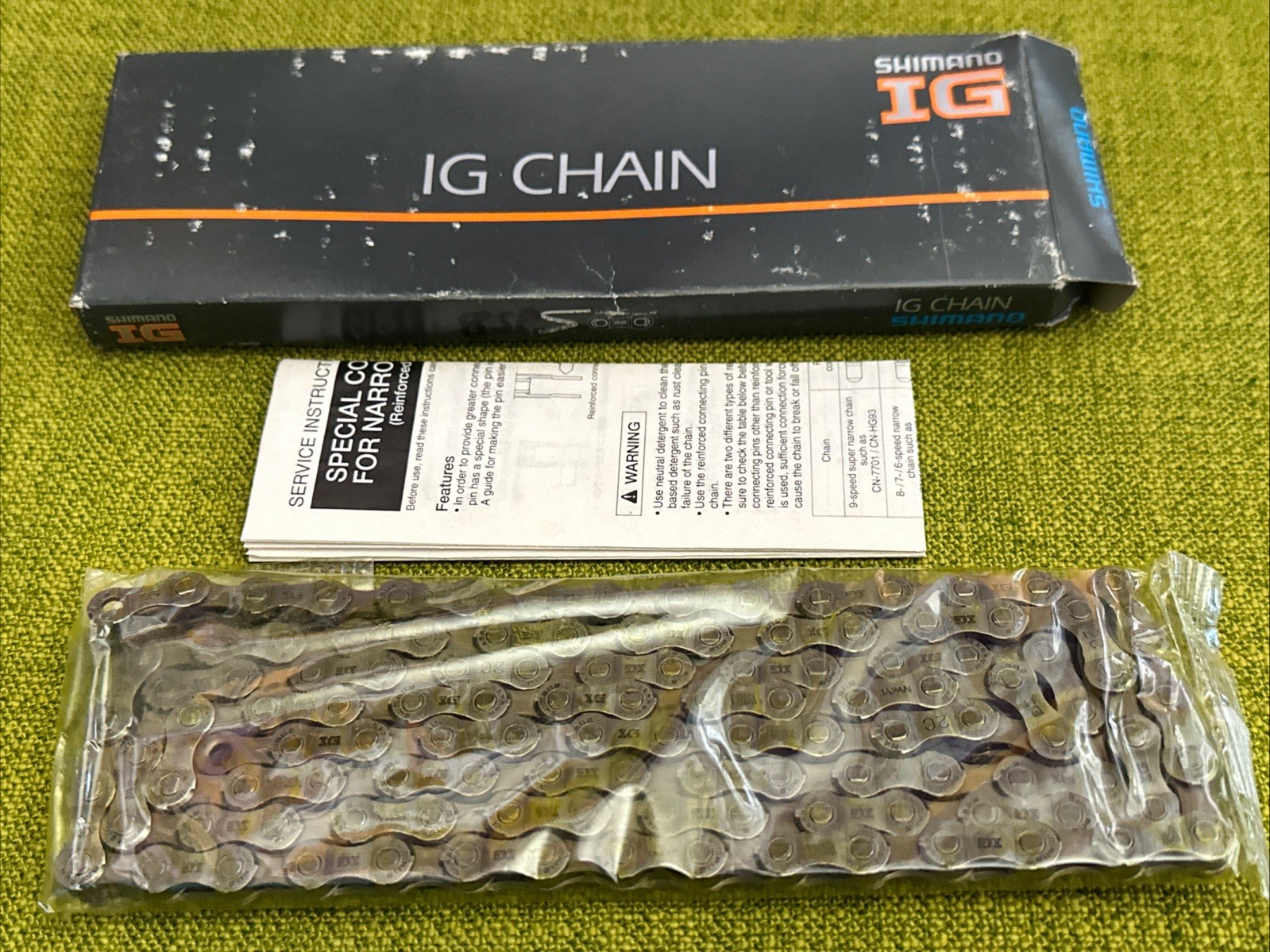 NOS Vintage SHIMANO CN-IG31 Narrow Chain 116 Links 7- 8 Speed Compatible JAPAN