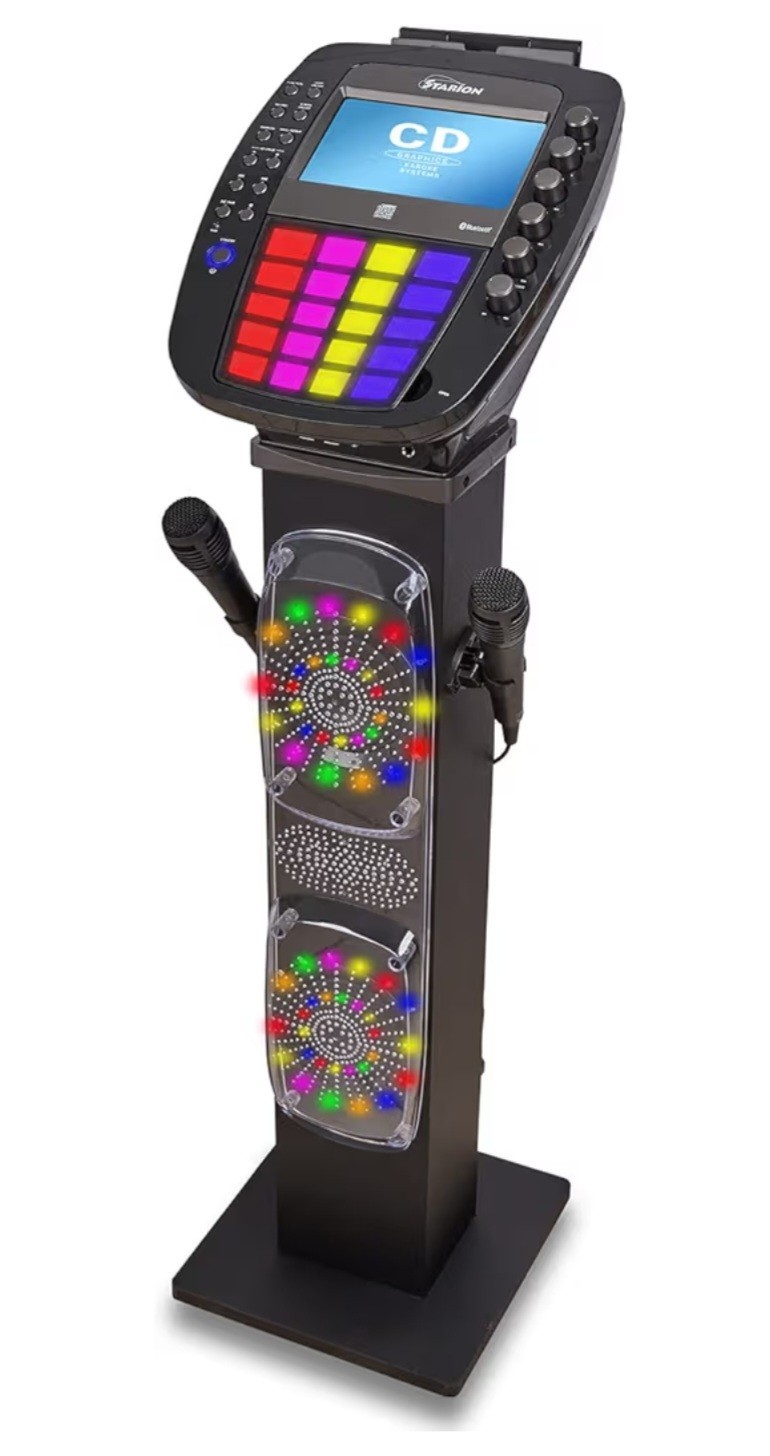 Starion KS877-B CD+G Pedestal Karaoke System l Built in Stereo Speaker