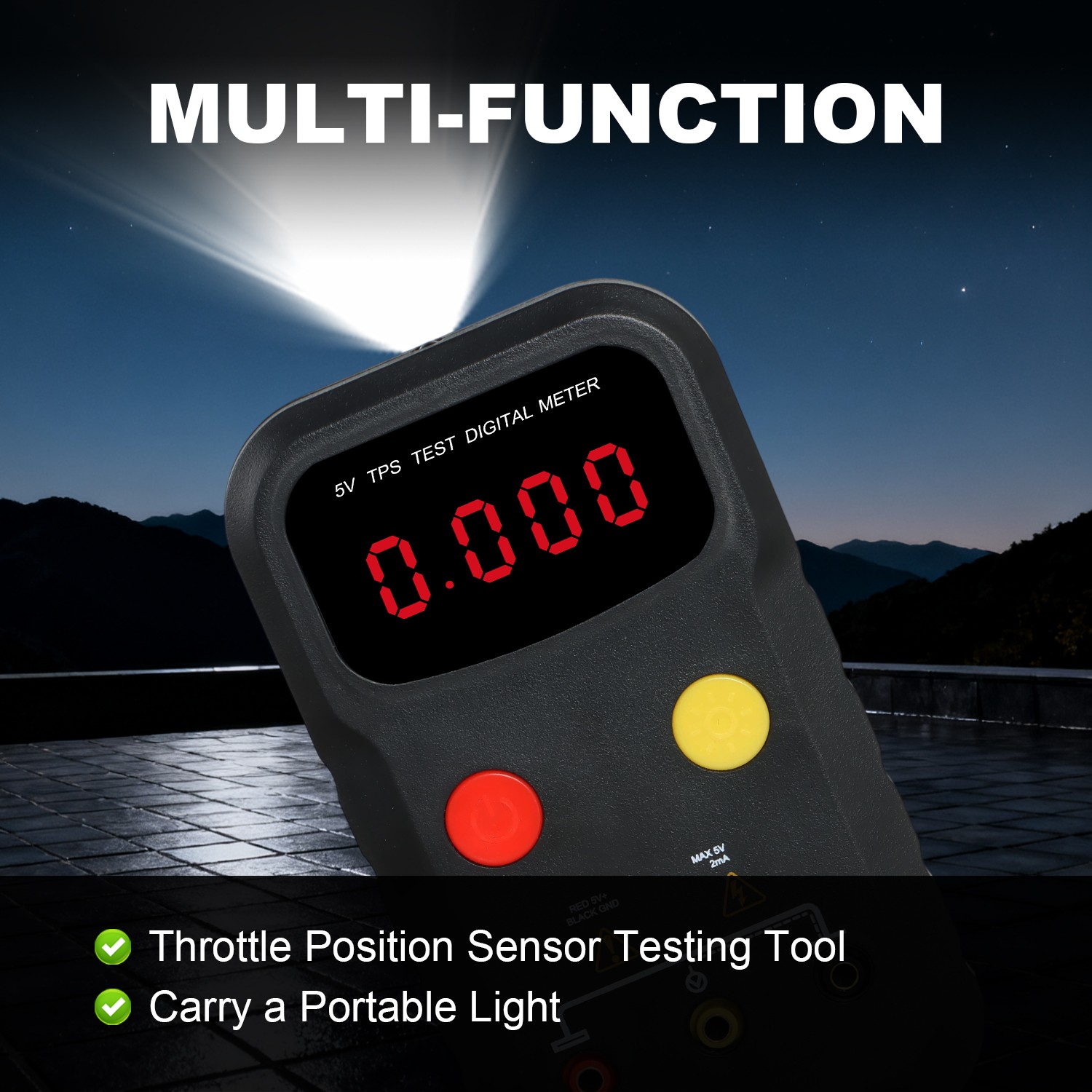 5V Adjustable TPS Throttle Position Sensor Tester for Marine Outboard Engines