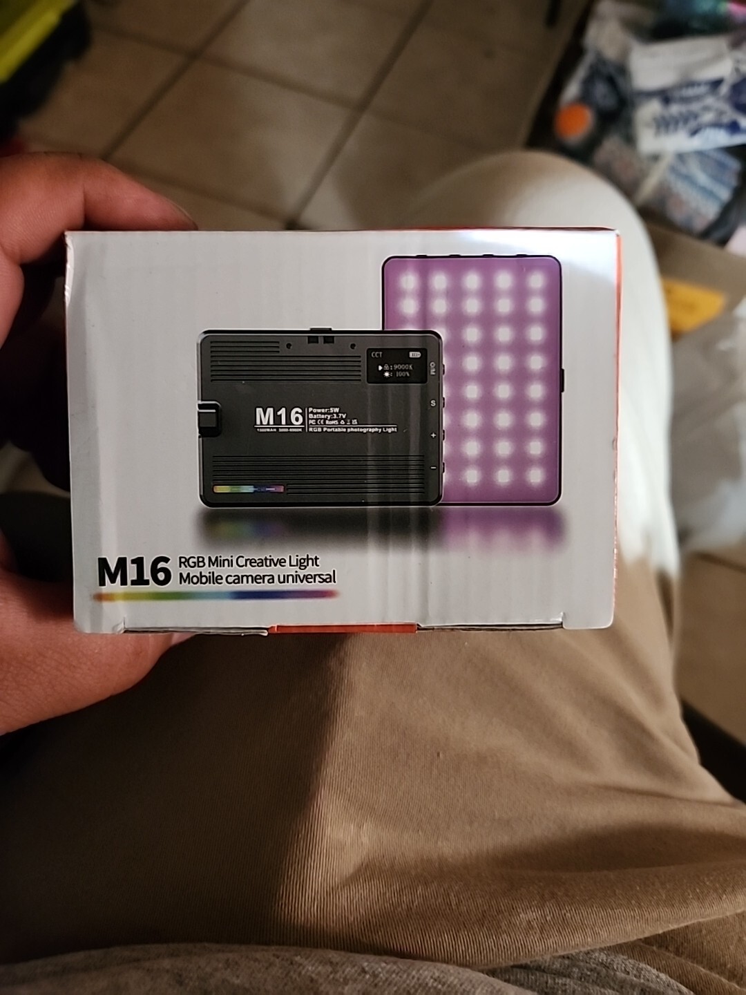M16 Mini RGB LED Video Light Camera Fill Light Full Color 1500mAh 3000K-9000K