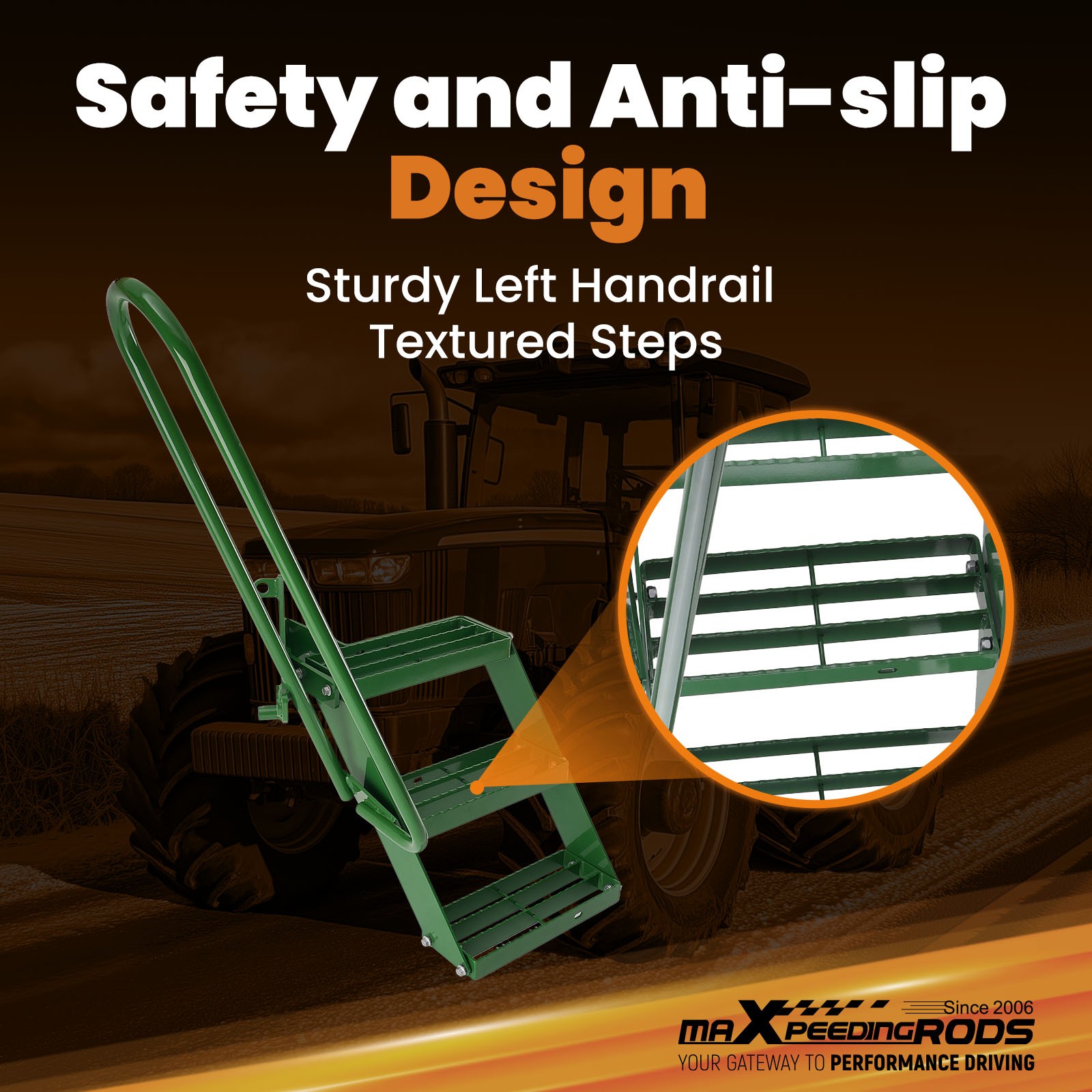 Heavy Duty Tractor Stair Step Kit for John Deere 2WD 3010/3020/4000/4010/4020
