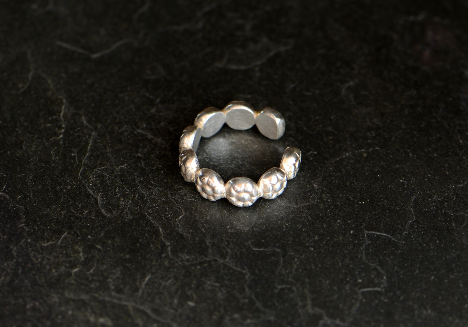 Handmade Sterling Silver Flower Toe Ring: Adjustable Midi Ring