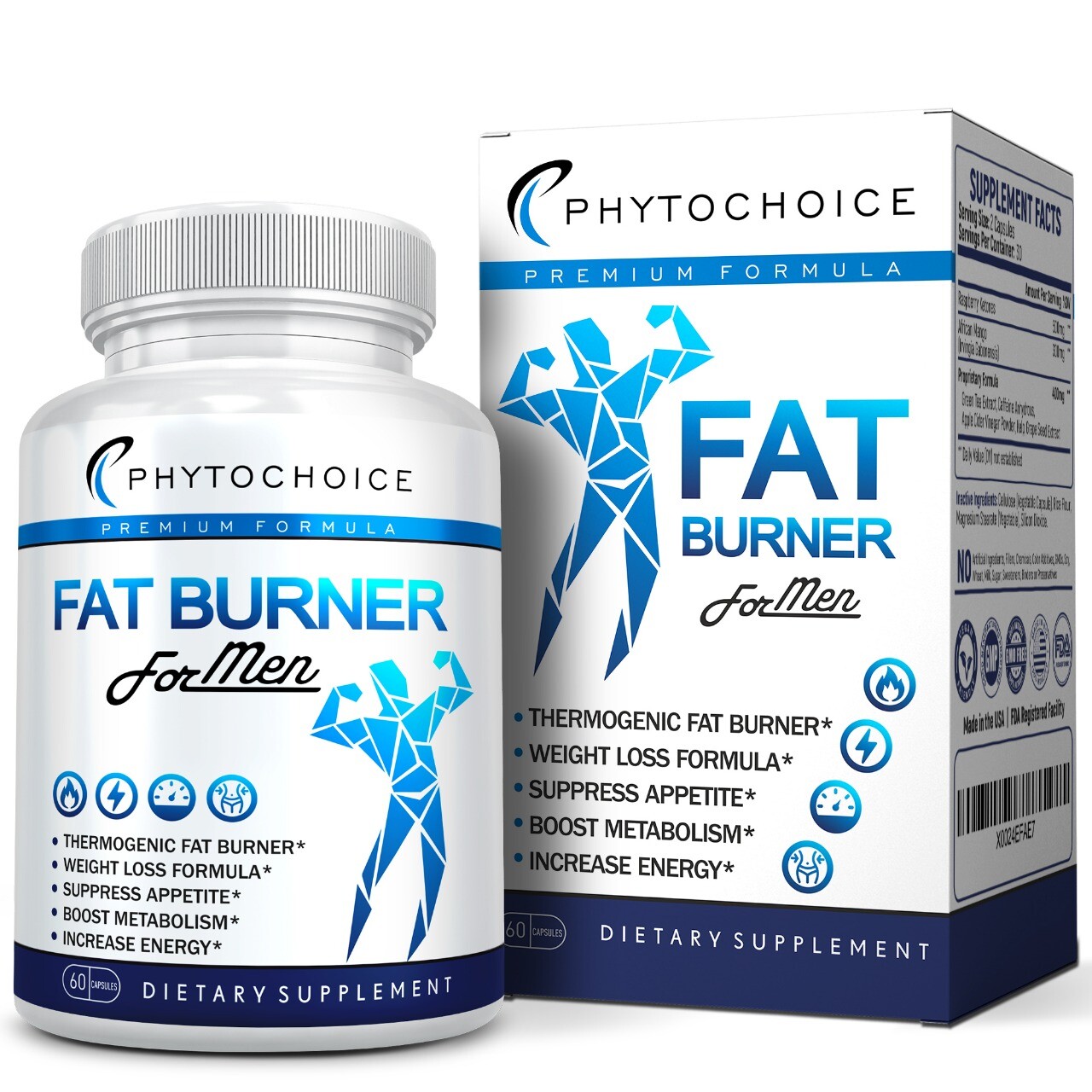 Diet Pills Men-Thermogenic Supplement Carbohydrate Blocker Metabolism Booster