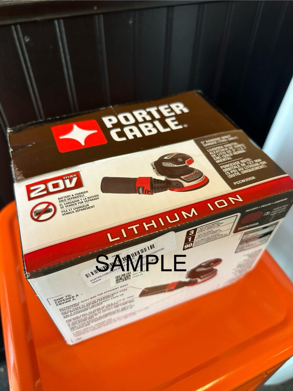 PORTER-CABLE PCCW205B 20V Max Cordless Random Orbital Sander
