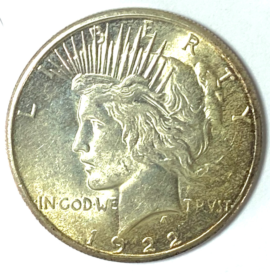 1922 S $1 Peace Silver One Dollar US San Francisco AU