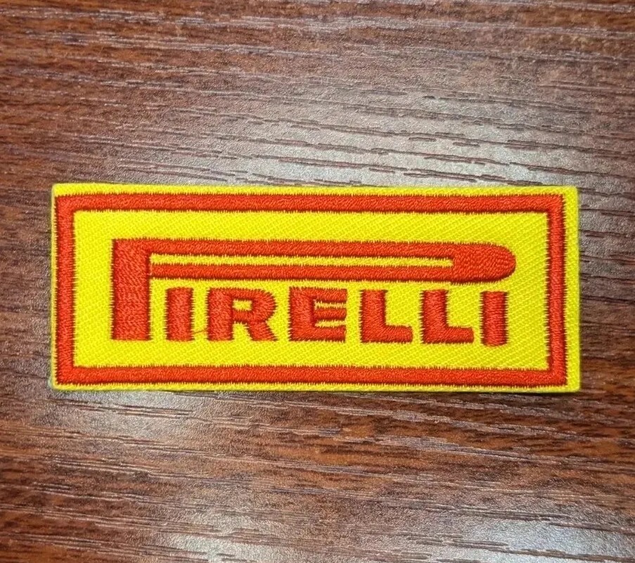 Pirelli Tires Tyres Patch Tires Automotive Embroidered Iron On Patch 1.25x3"