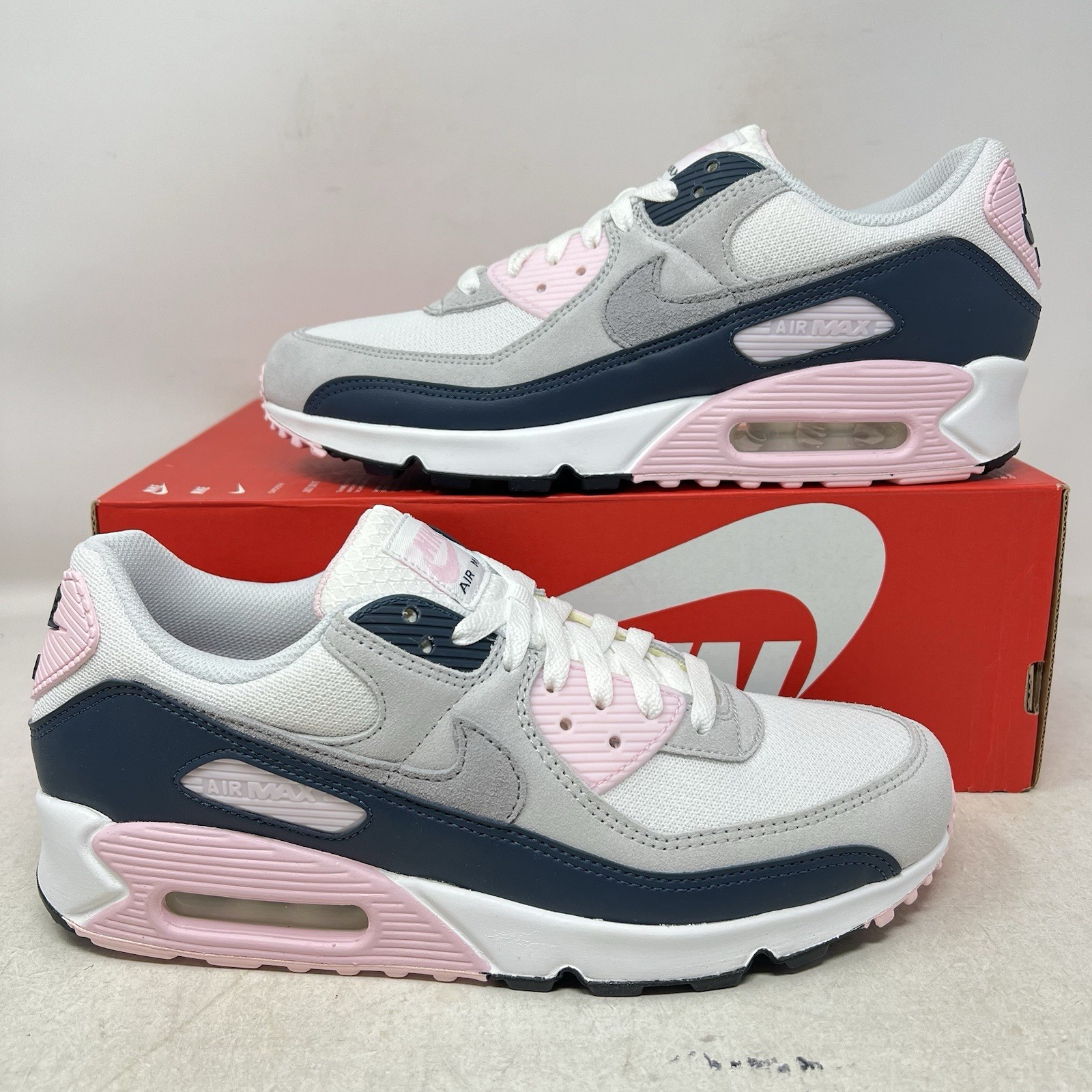 Nike Air Max 90 Pink Foam Armory Navy Men's Shoes No Lid DM0029-106
