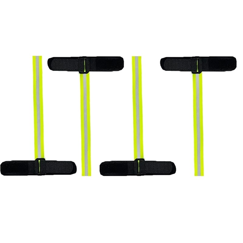 4 Pcs Adjustable Reflective Sport Glove Strap Handcuff Glove Strap