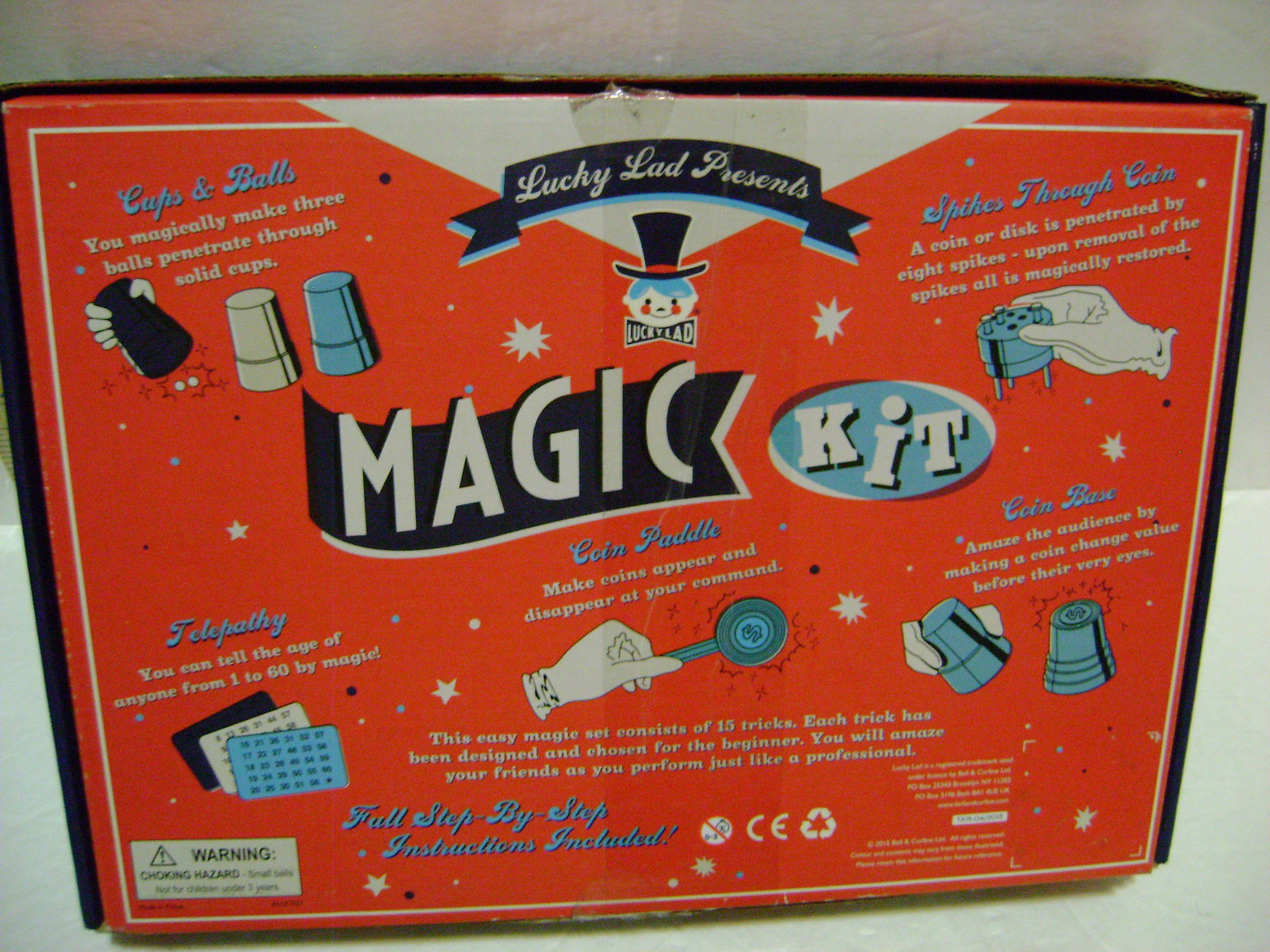 LUCKY LAD Presents 15 Amazing Tricks Magic Kit - COMPLETE