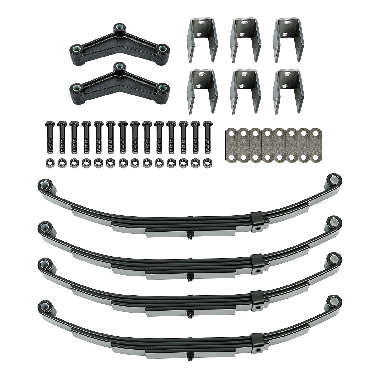 Tandem Trailer Axle Suspension Kit W/Leaf Spring Equalizer Shackle Strap 3500LB
